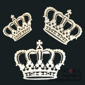 CAKE TOPPER CORONITA GIBRE PLATA X 6 UNIDADES